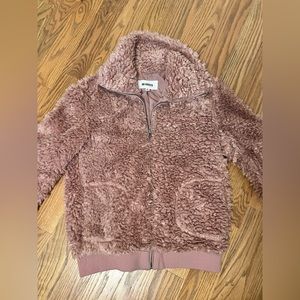 Bb Dakota blush teddy full zip, size medium